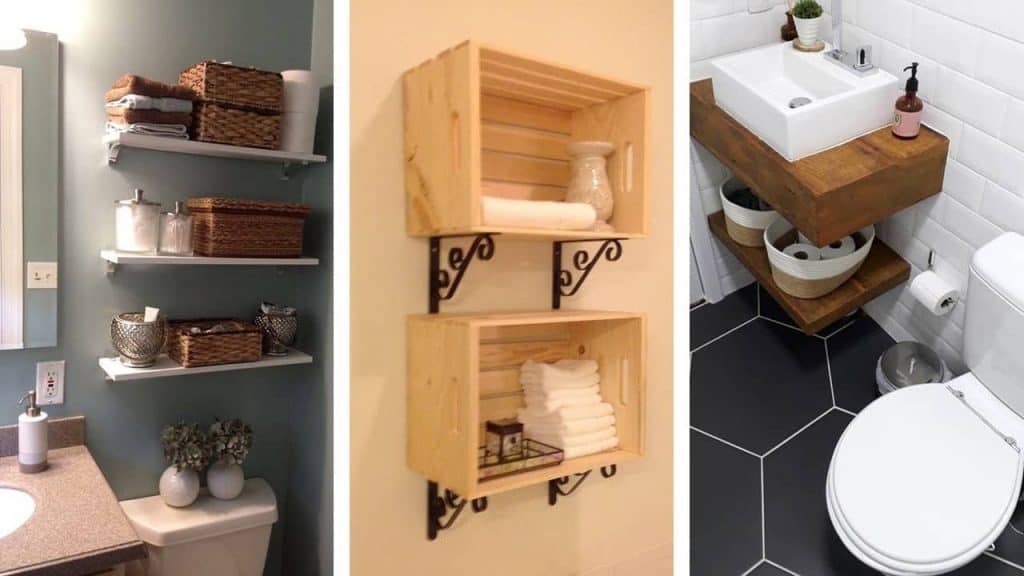 Tech Bathroom Shelves