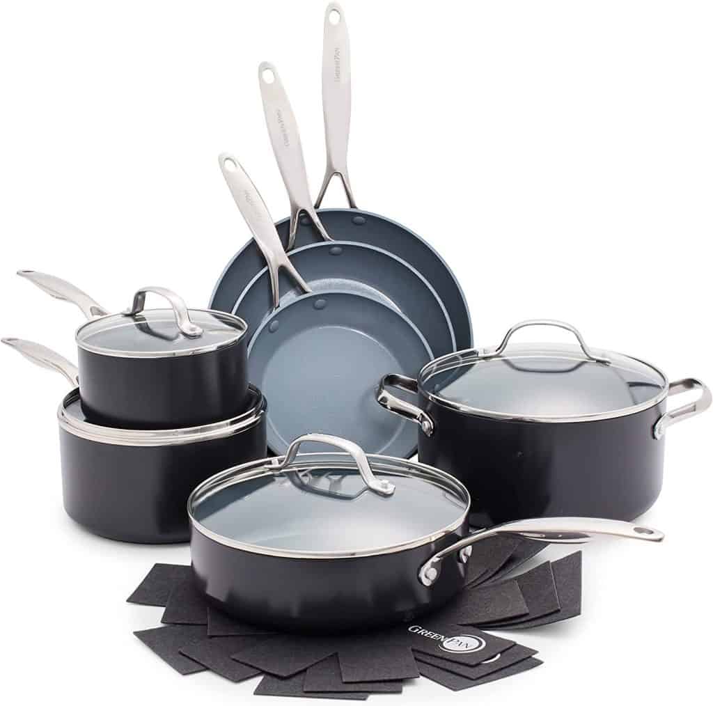 GreenPan Valencia Ceramic Non-stick Dishwasher Safe Cookware Set 
