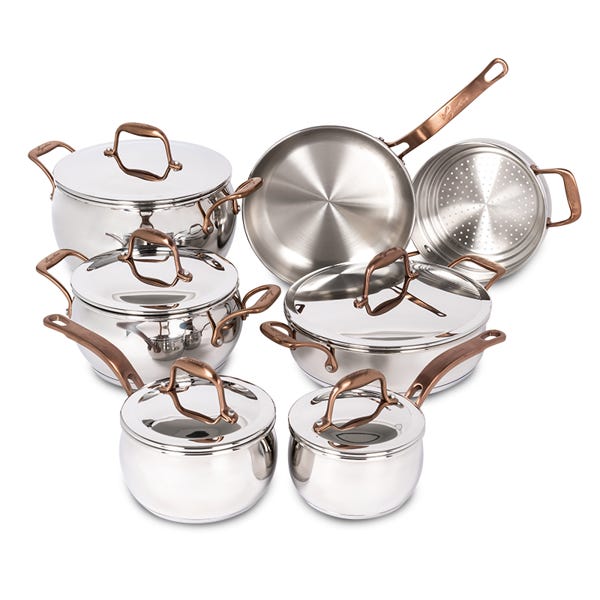 Lagostina Bronze Elegance Stainless Steel 12-Piece Cookware Set Reviews