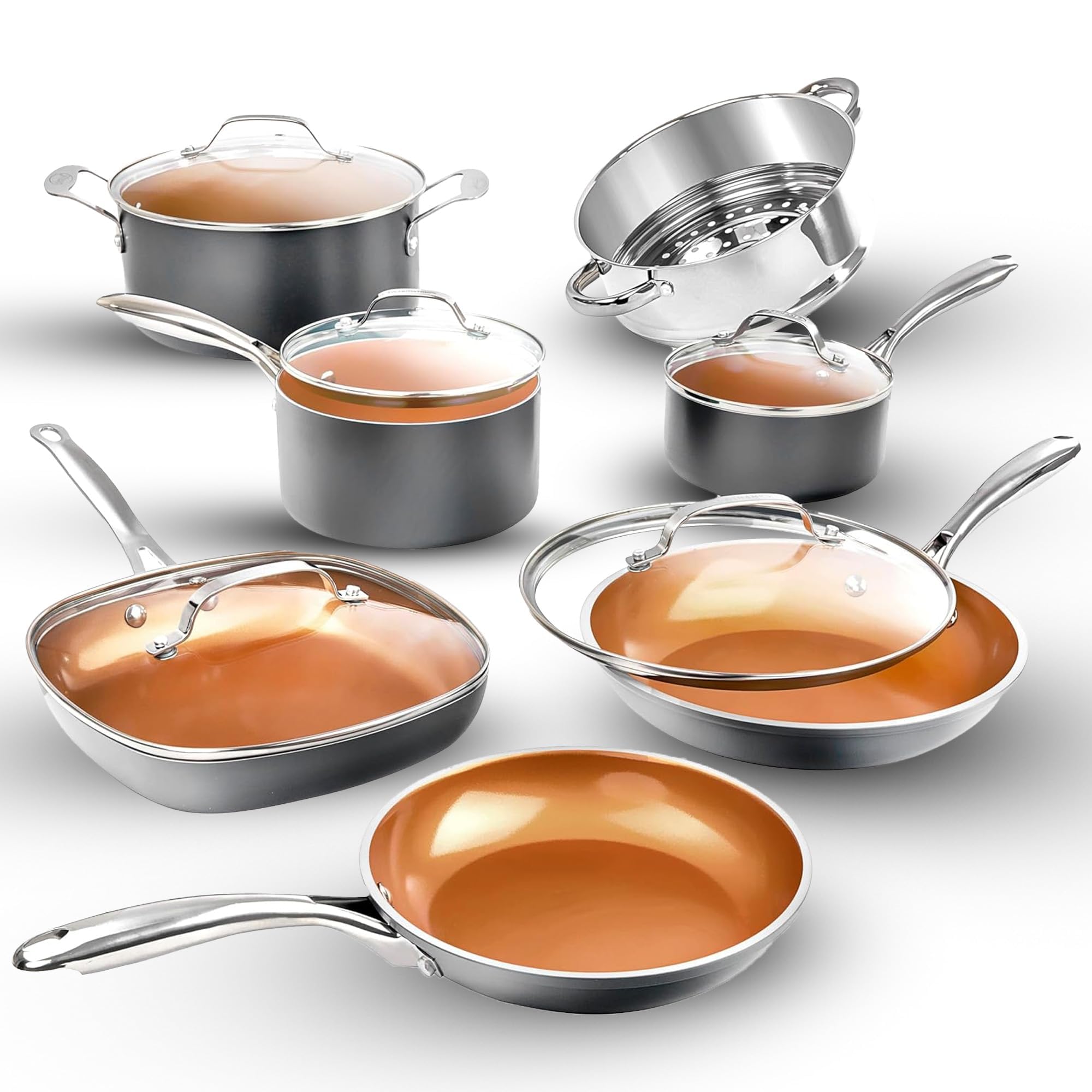 Cooks Copper 12-Pc. Ceramic Cookware Set Review