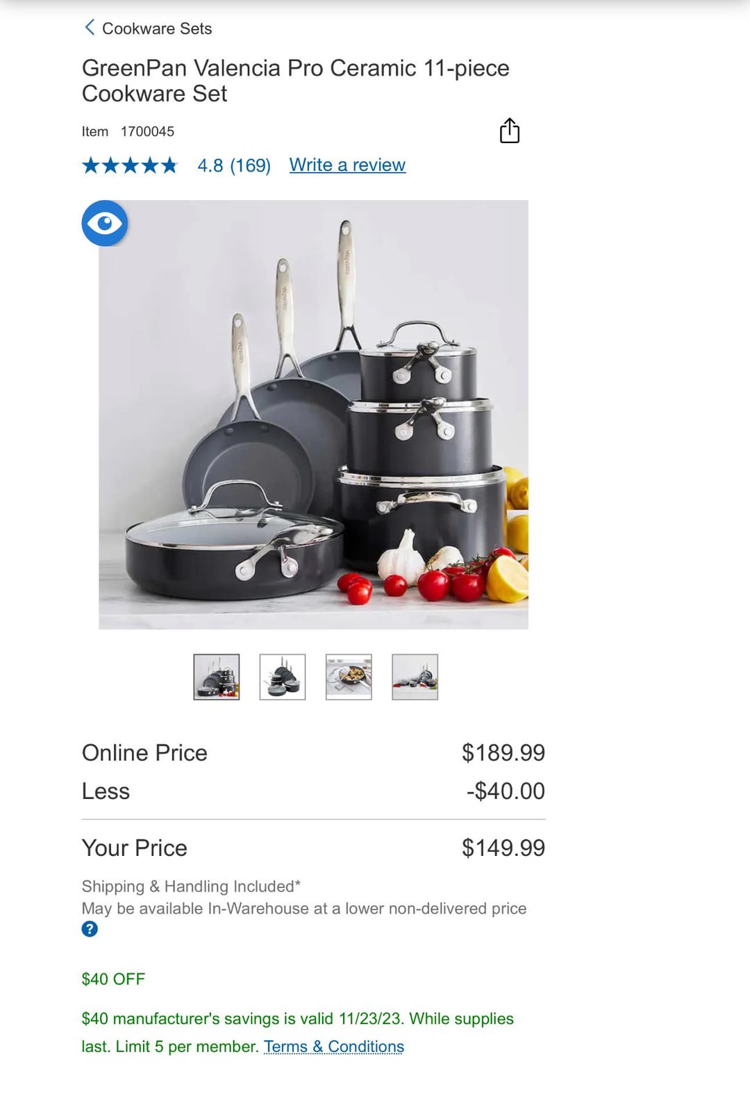 Greenpan Valencia Pro Ceramic 11-Piece Cookware Set Review