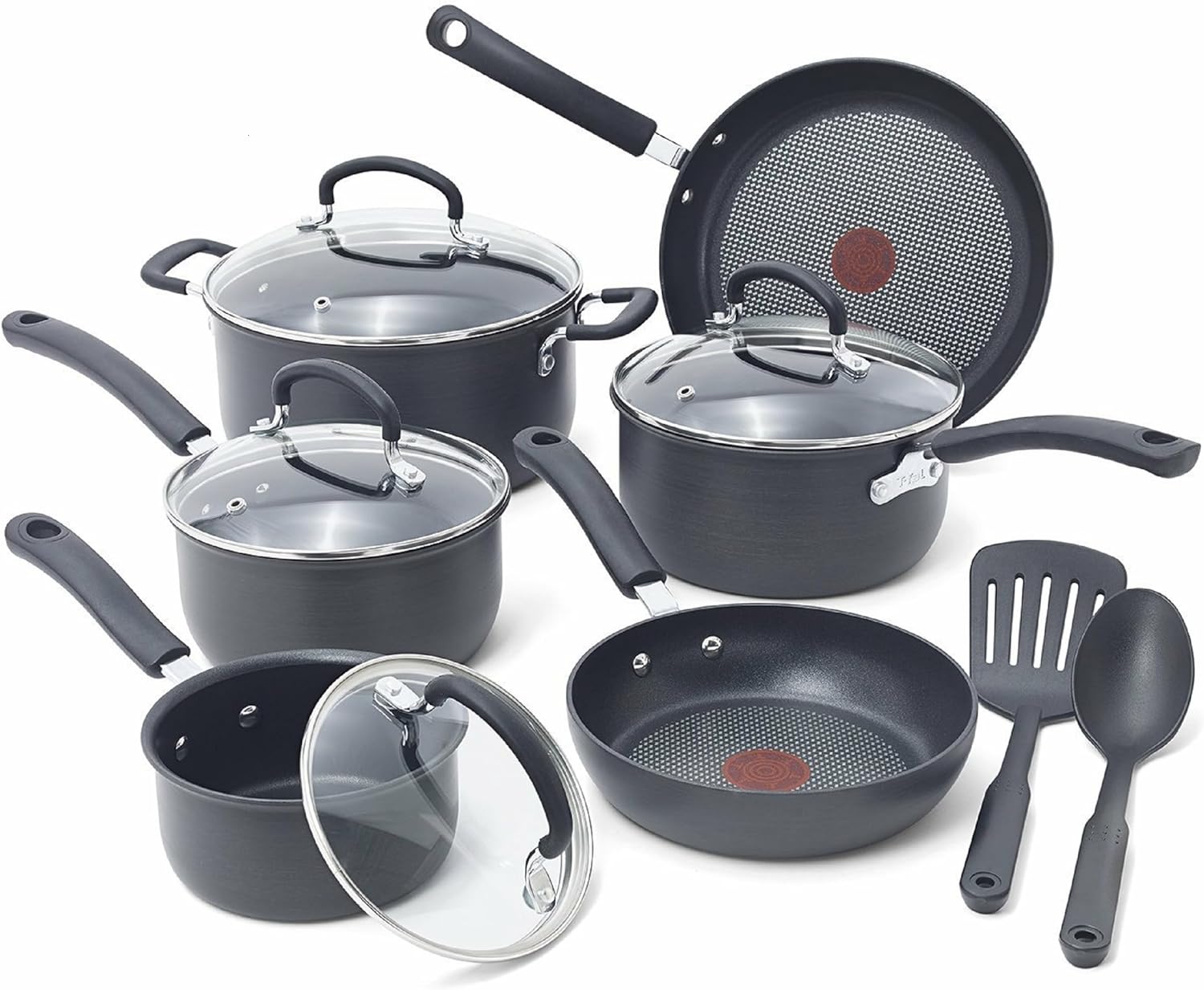 T-Fal E765Sc Hard Anodized Cookware Set
