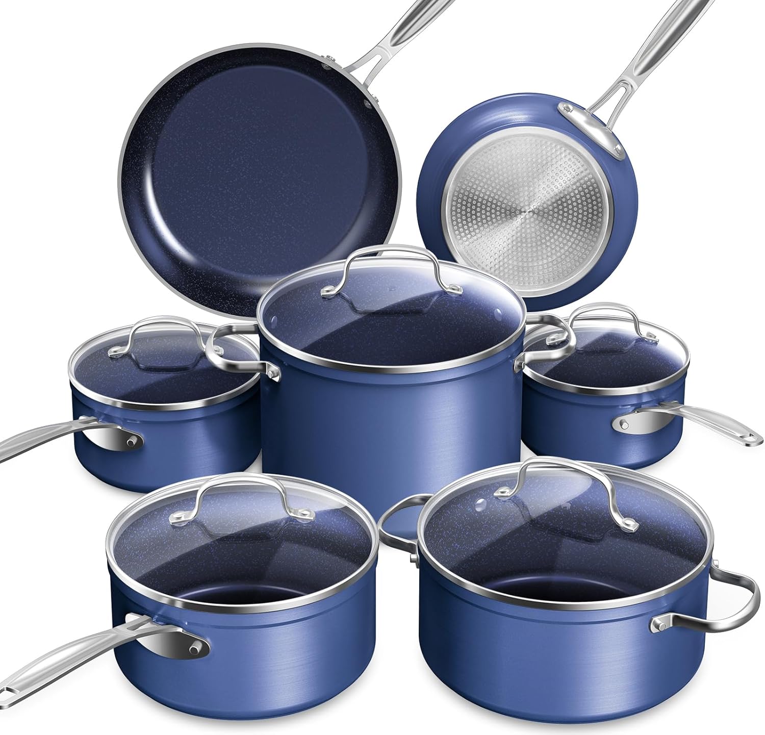 Nuwave Healthy Duralon Blue Ceramic Nonstick Cookware Set Review!