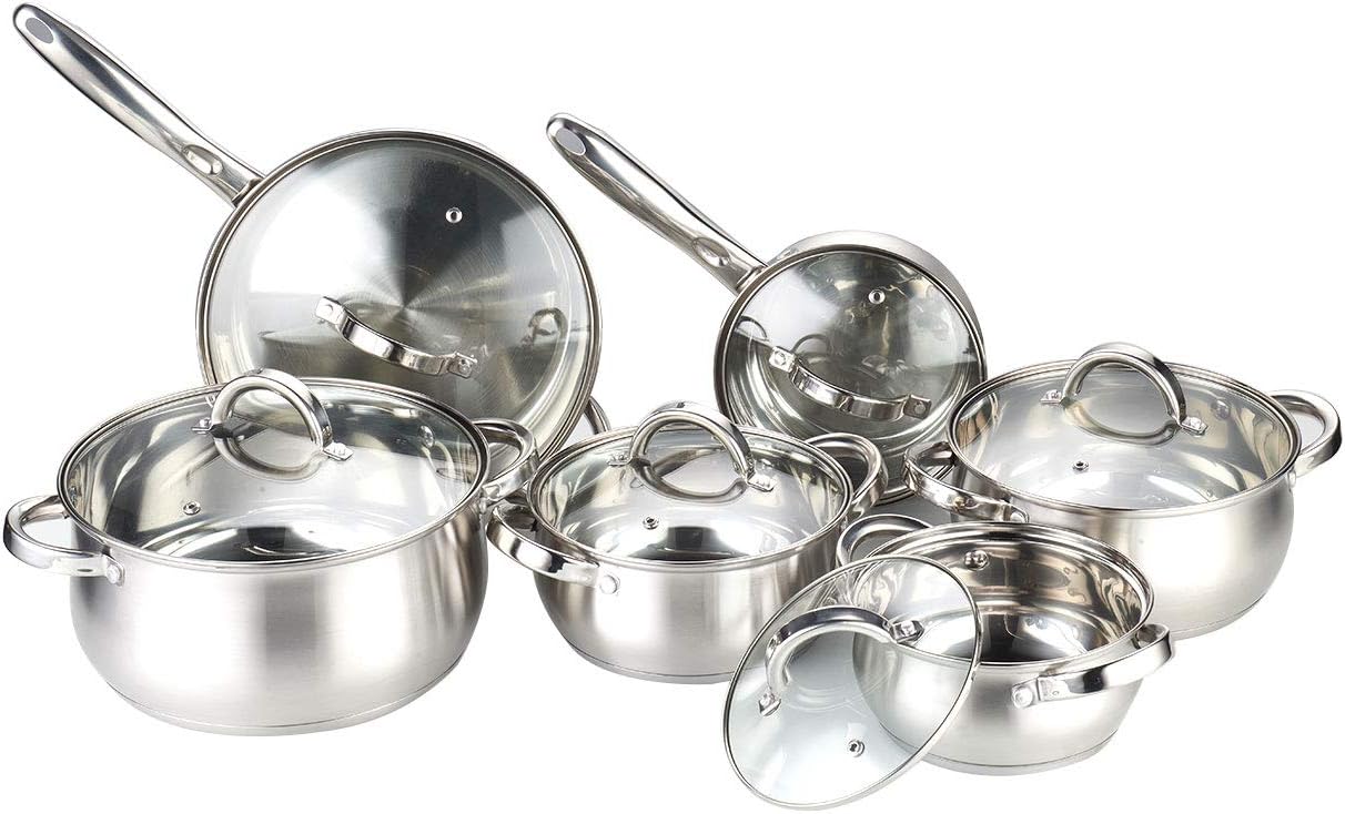 Heim Concept Cookware Set W-001 12-Piece Stainless Steel Pots and Pans Set Review