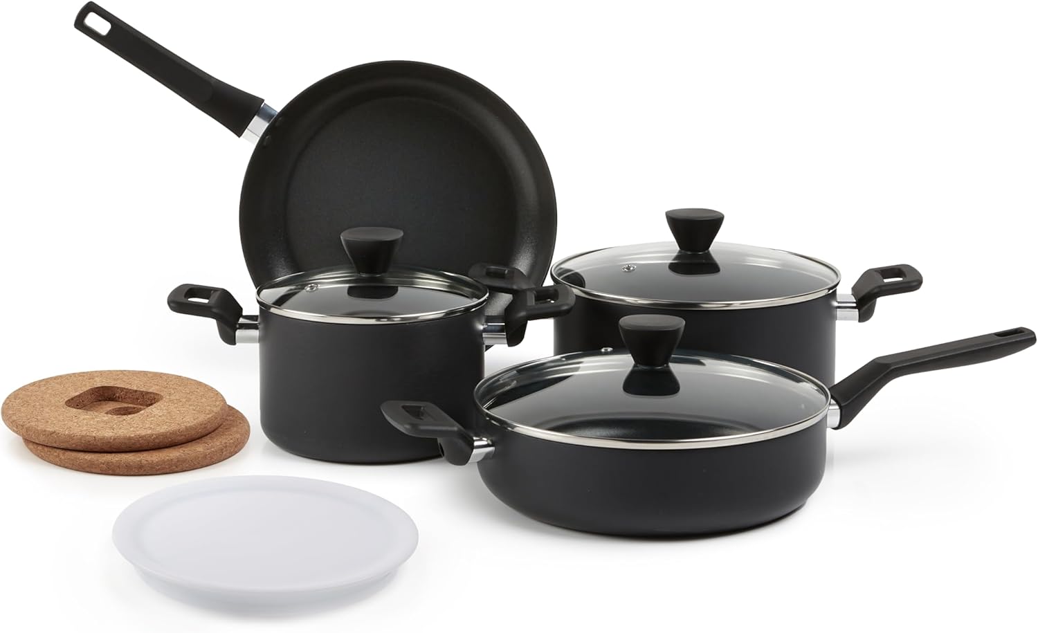 Amazon Basics 10 -Piece Hard Anodized Non-stick Stackable Cookware Pots and Pans Set Review