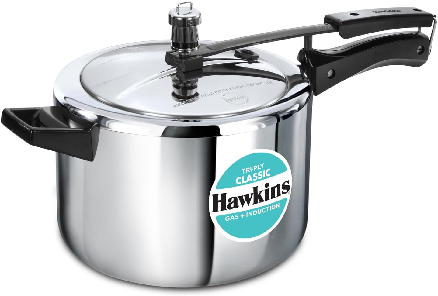 Hawkins Classic Aluminum Pressure Cooker - 5 Liter