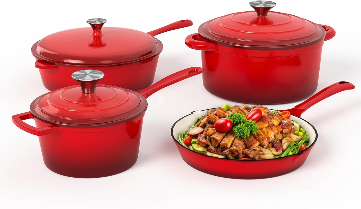 MAISON ARTS Enamel Cast Iron 7 Piece Cookware Set Review