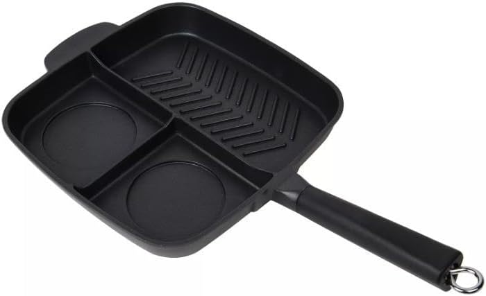 MasterPan Non-Stick 3 Section Meal Skillet 11 Inch Black Review