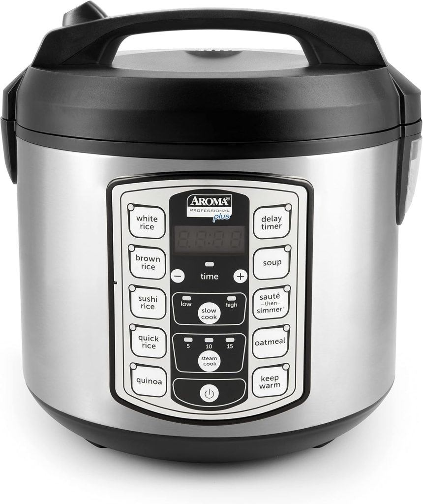 Aroma Housewares ARC-5000SB Digital Rice, Food Steamer, Slow Cooker (10 Cups)