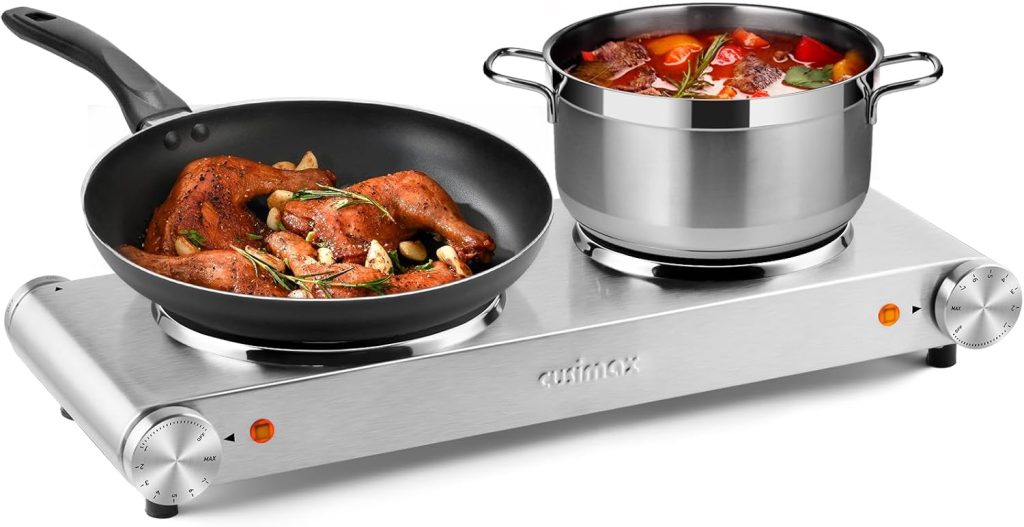 CUSIMAX 1800W Double Countertop Burner