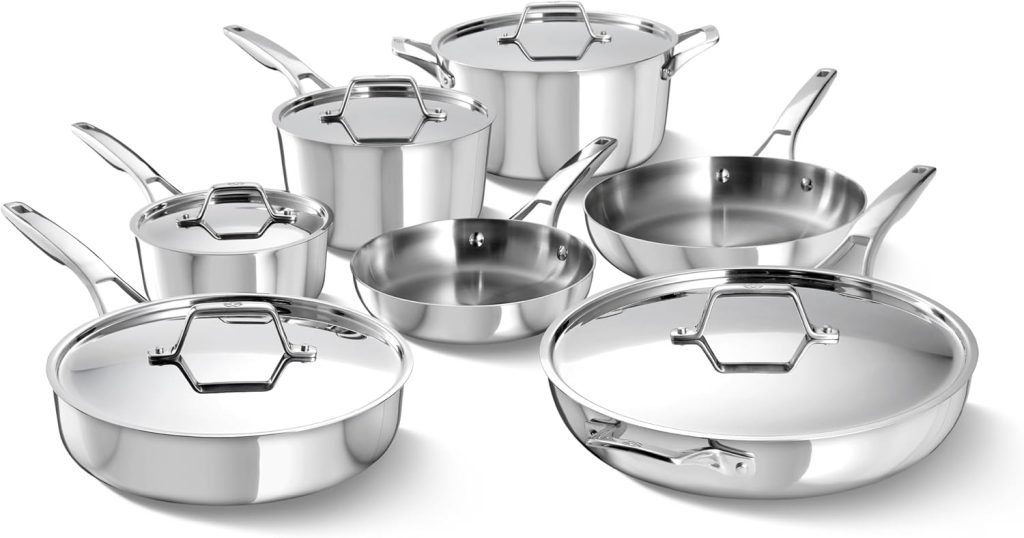 Calphalon Premier Stainless Steel 11-Piece Cookware Set