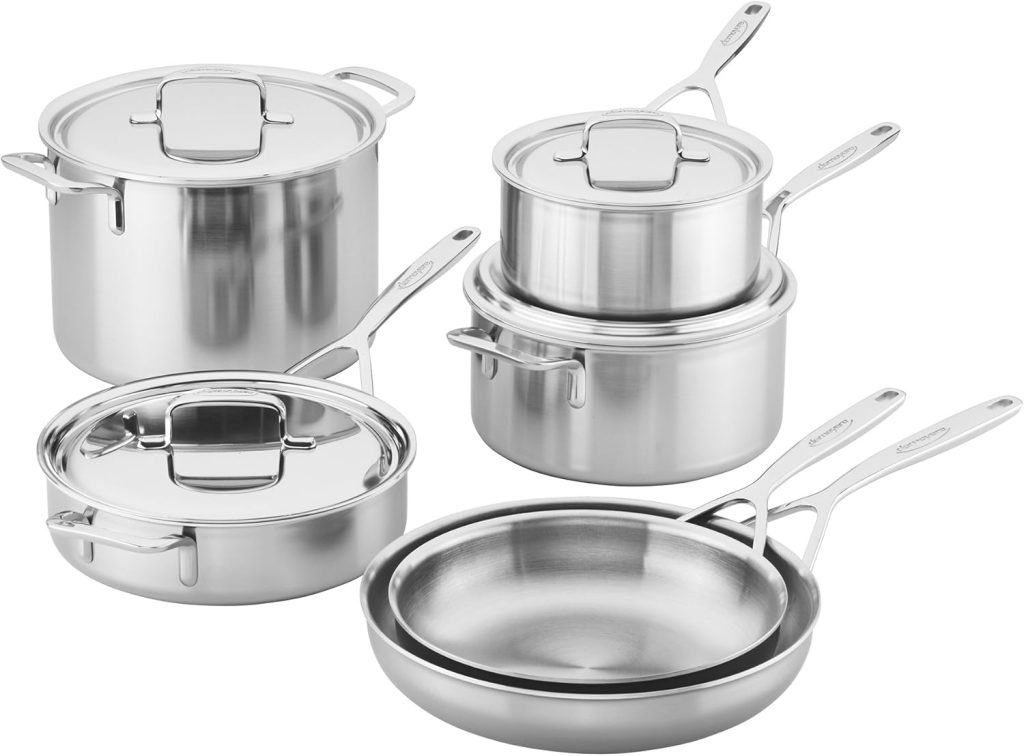 Demeyere Industry5 Stainless Steel 10-Piece Cookware Set