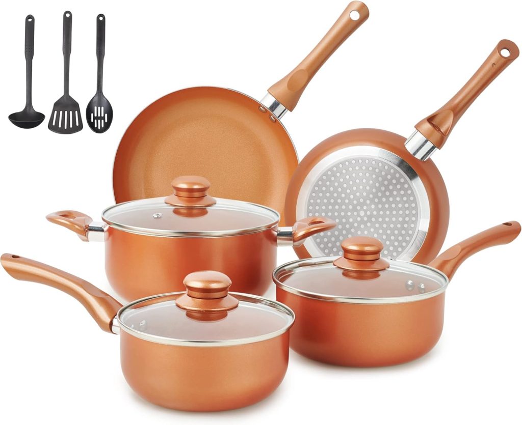 Duparquet Copper Cookware 11-Piece Professional Series Set