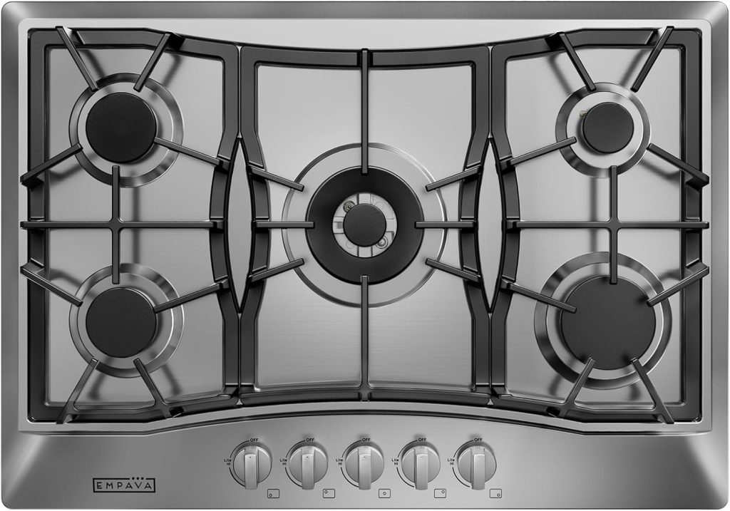 Empava 30-inch Gas Stove Cooktop with 5 Italy Sabaf Burners