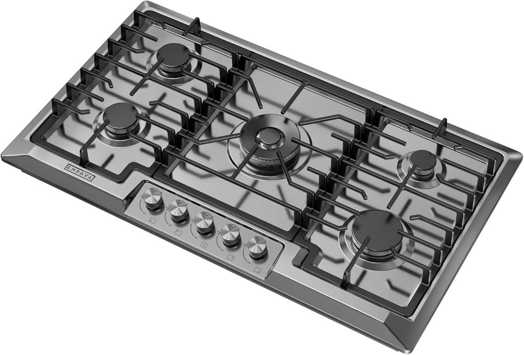 Empava 36-inch Gas Cooktop with 5 Italy Sabaf Burners