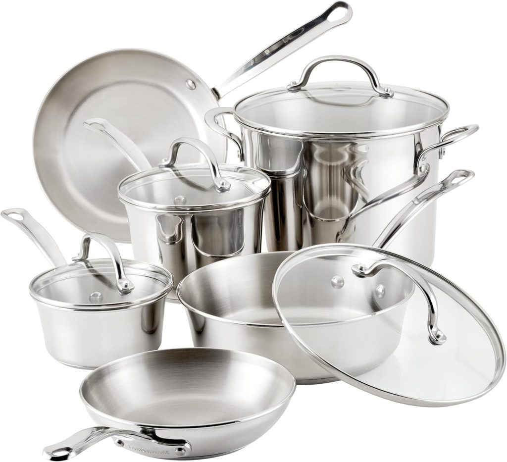 Farberware Millennium Stainless Steel Cookware Set (10-Piece)