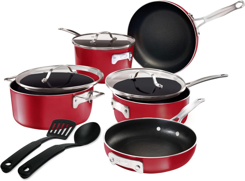 Gotham Steel Hammered Collection 10-Piece Cookware Set