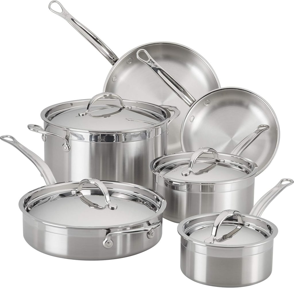 Hestan CulCore 5-Ply Stainless Steel 10-Piece Set