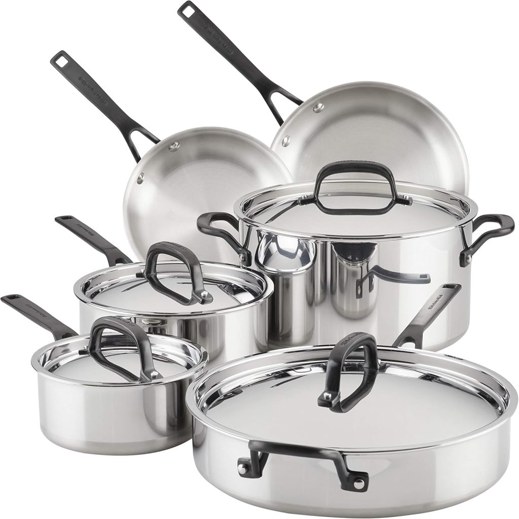 KitchenAid Tri-Ply Copper 10-Piece Cookware Set