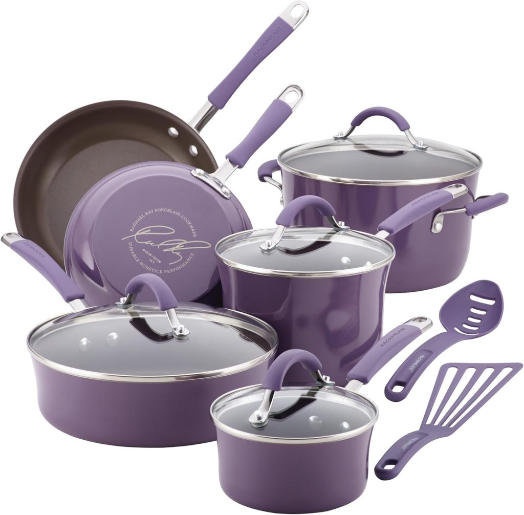 Rachael Ray Cucina Hard Porcelain Enamel Nonstick 12-Piece Set