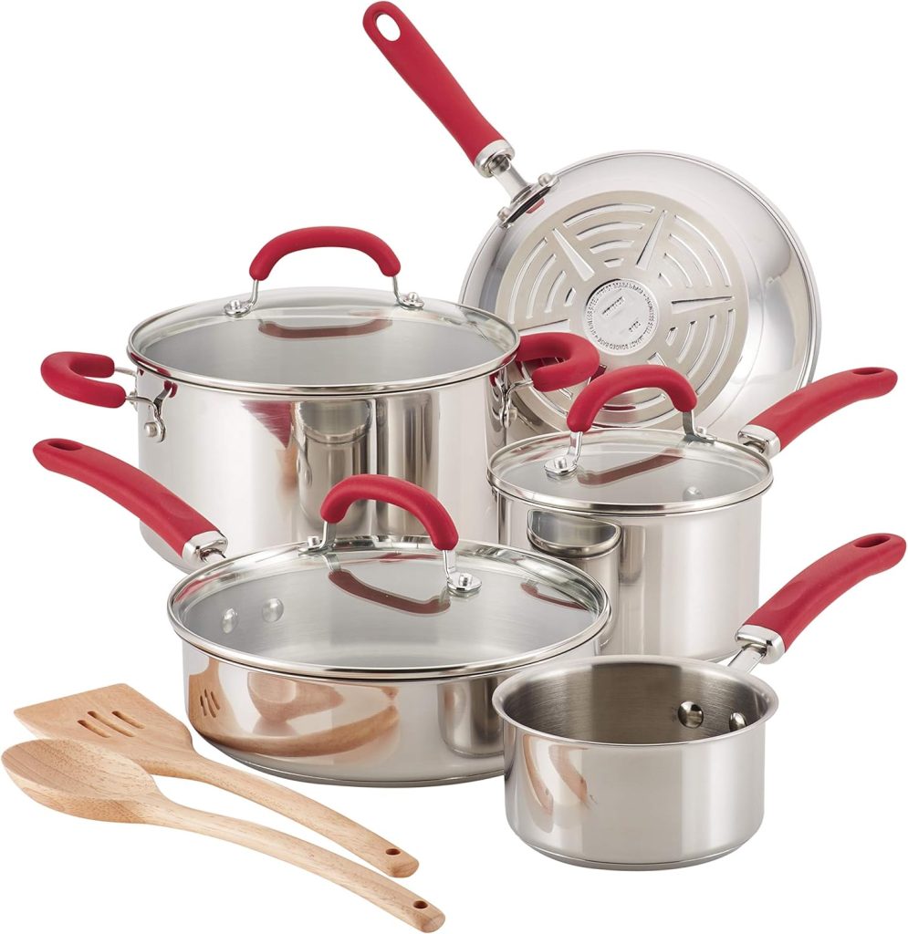 Rachael Ray Stainless Steel II 10-Piece Cookware Set