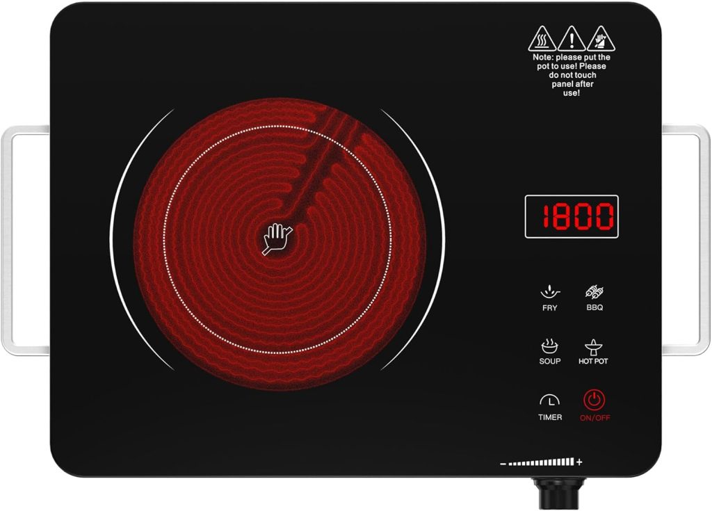 SUNAVO Portable Infrared Cooktop with Upgraded Sensor