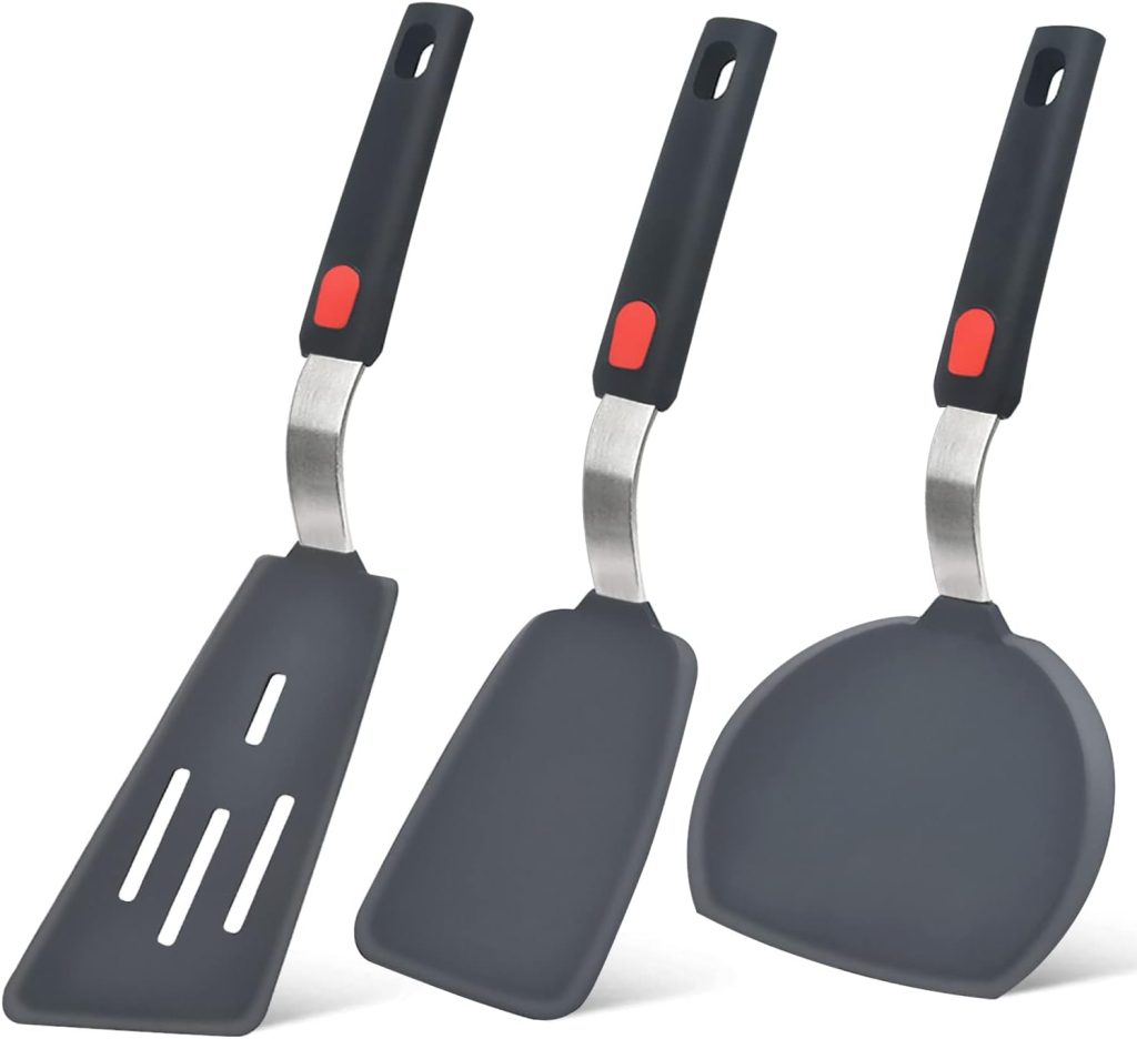 Tovolo Flex-Core All Silicone Handled Turner Set (3-Piece)