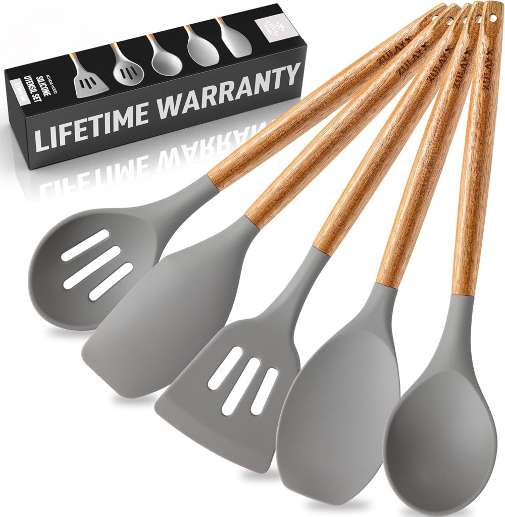 Zulay Kitchen Silicone Cooking Utensils (12-Piece Set)