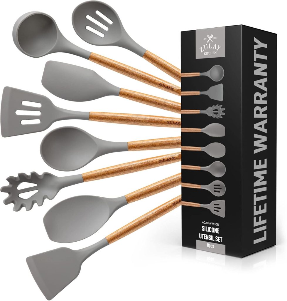 Zulay Premium Silicone Cooking Utensils (8-Piece)