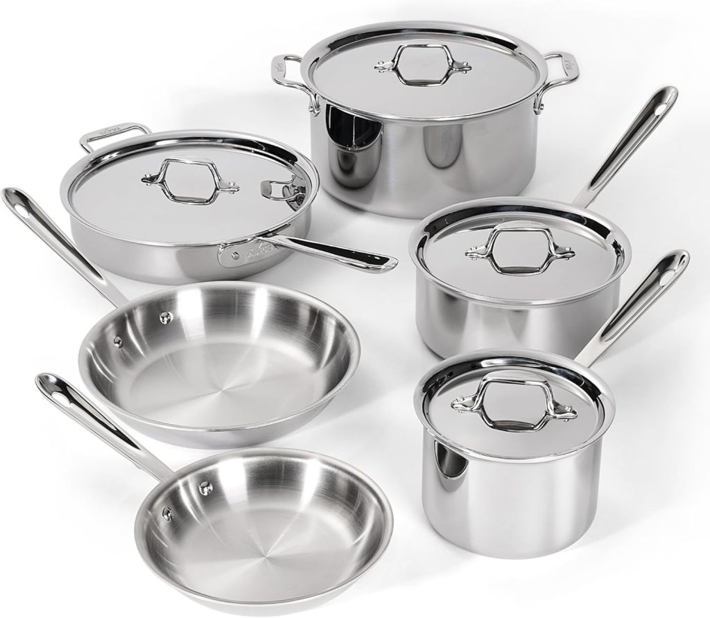  All-Clad D3 Stainless Steel 10-Piece Cookware Set