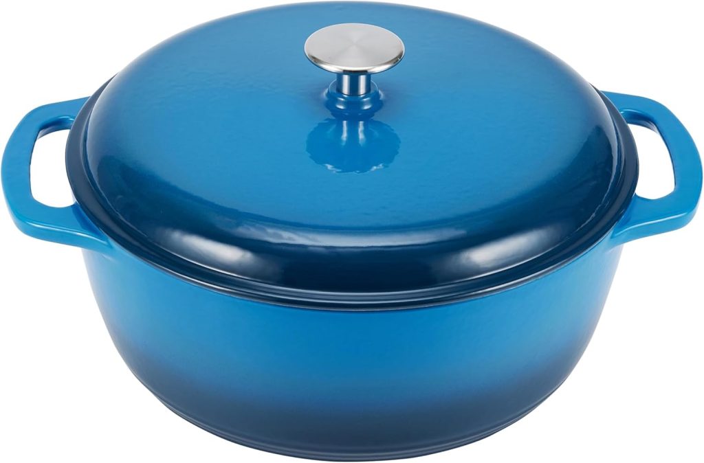 Amazon Basics Enameled Cast Iron Dutch Oven, 6 Quart