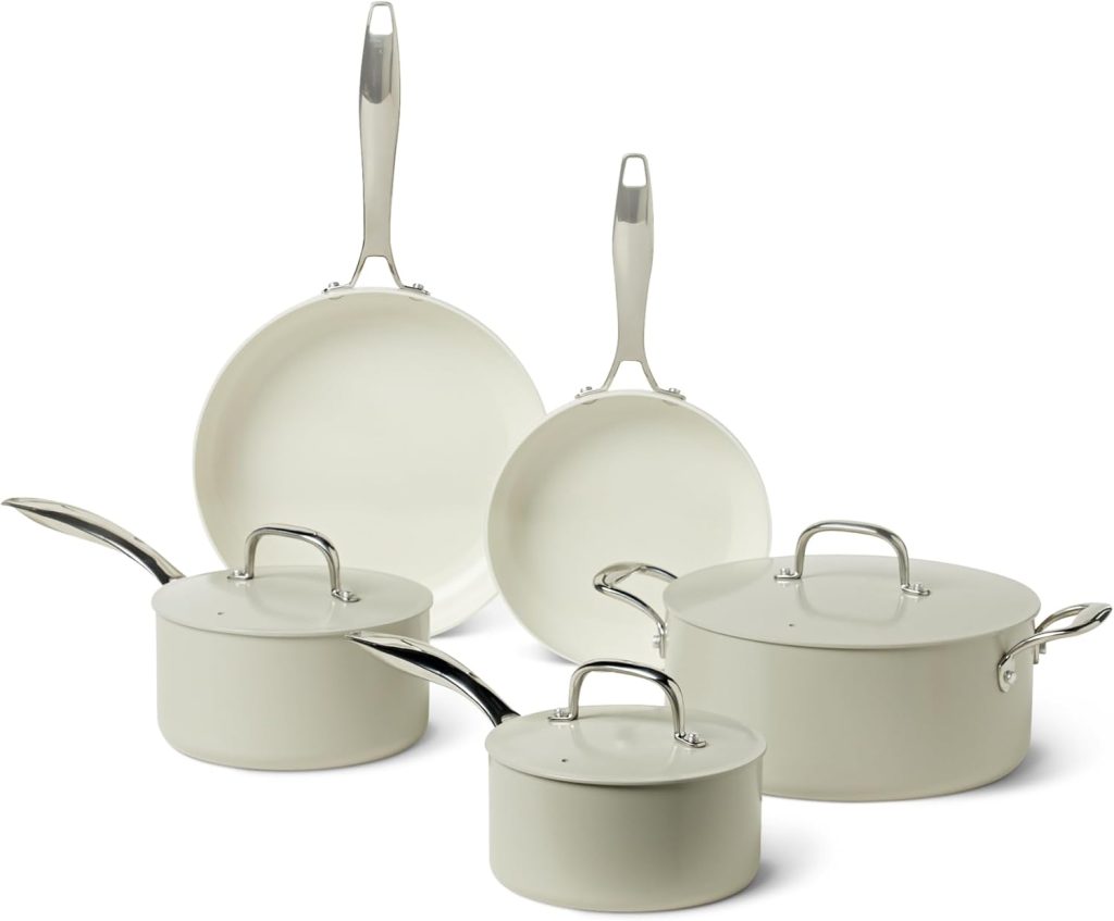 Amazon Basics Stainless Steel 8-Piece Cookware Set