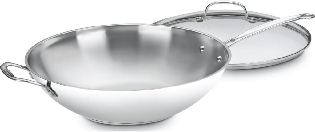 Cuisinart 722-36H Chef’s Classic Stainless Steel 14-Inch Open Skillet with Helper Handle