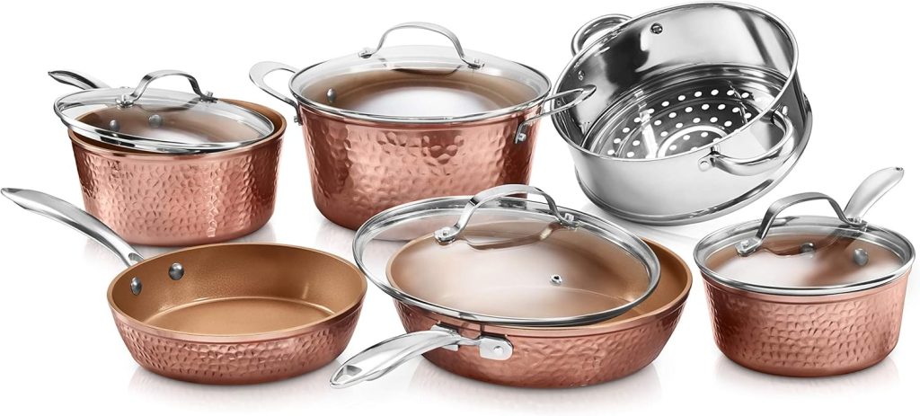 Gotham Steel Stainless Steel Premium 10-Piece Cookware Set