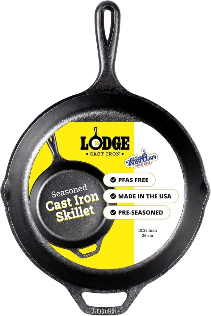 Lodge Pre-Seasoned Cast Iron Skillet (10.25-inch)