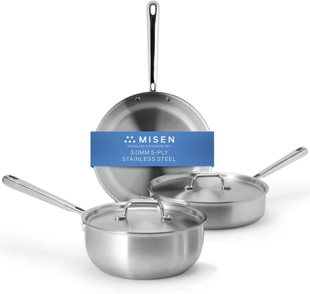 Misen Stainless Steel 3-Ply Cookware