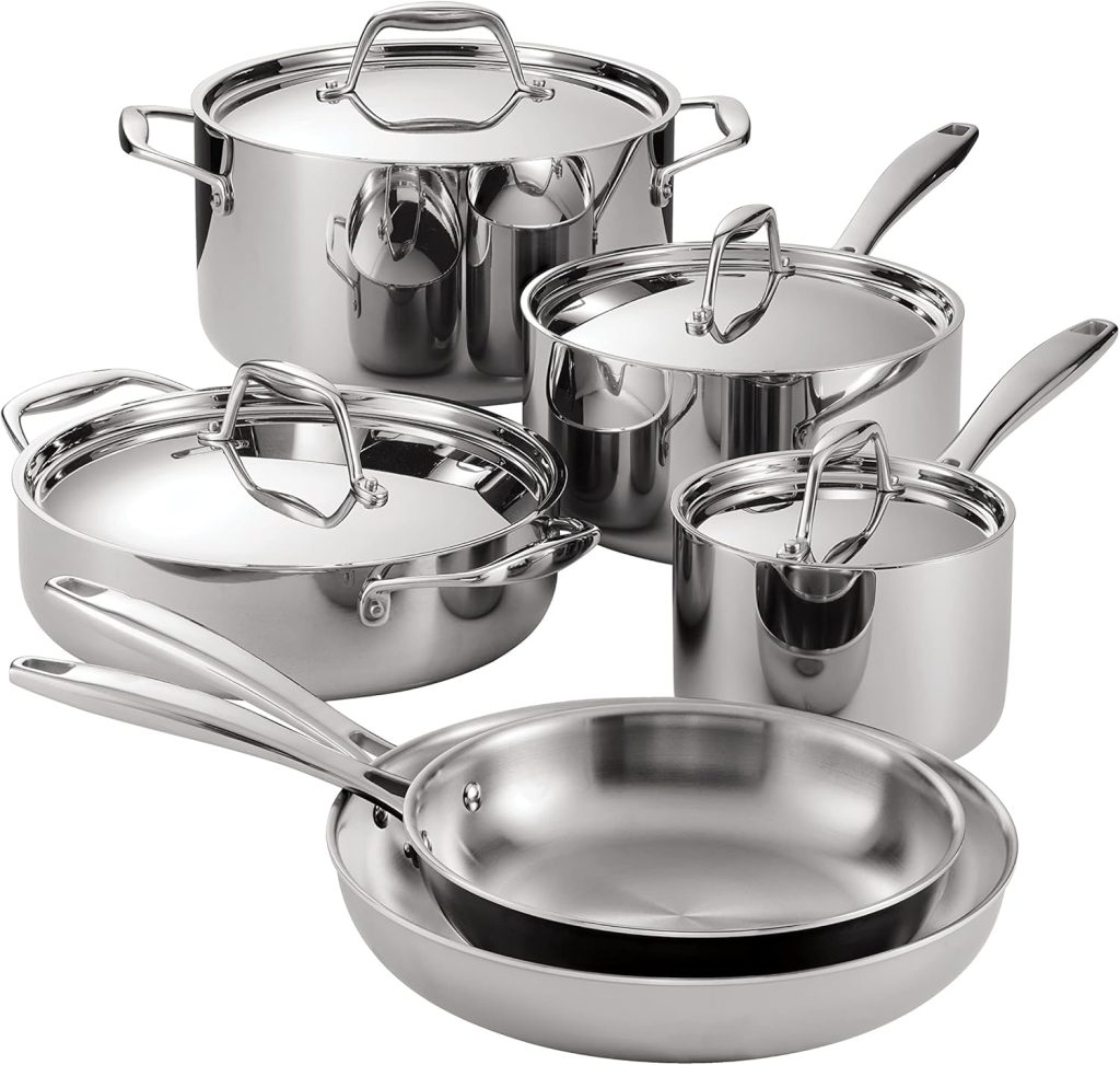 Tramontina Tri-Ply Clad 10-Piece Stainless Steel Set