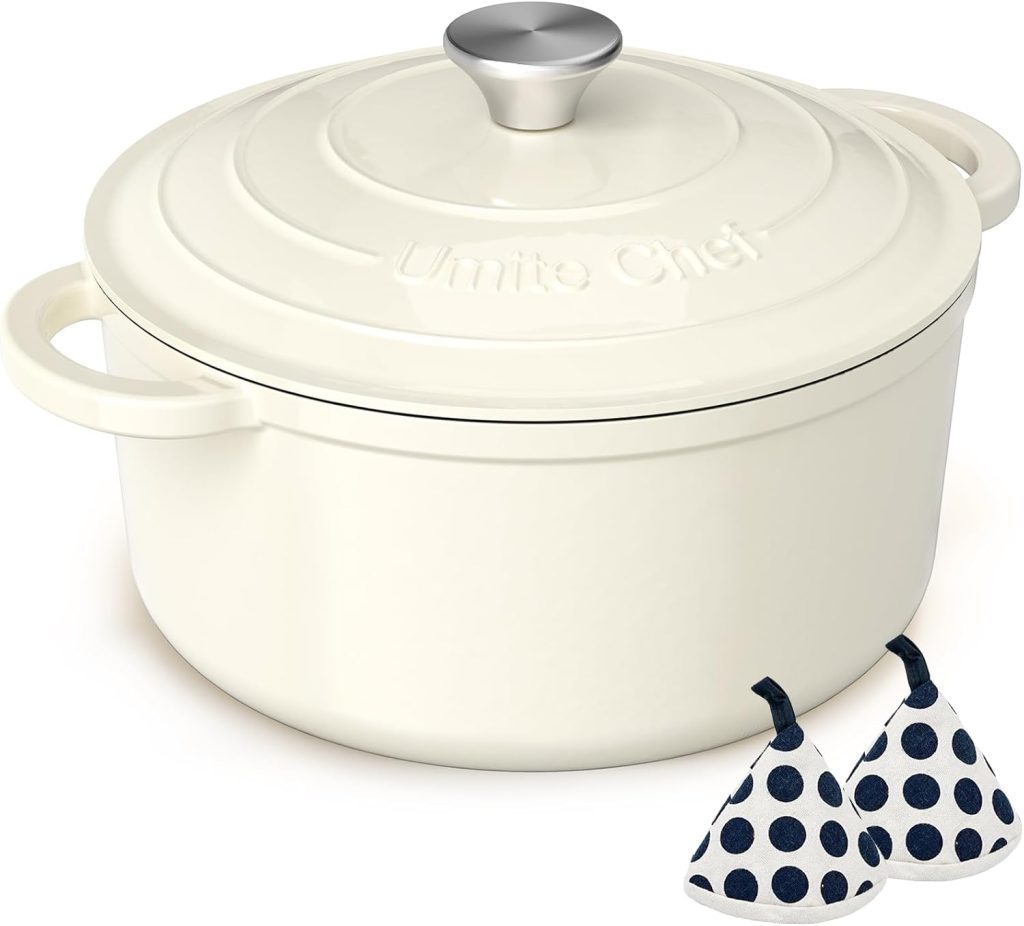 Victoria Cast Iron Enameled Dutch Oven, 5 Quart
