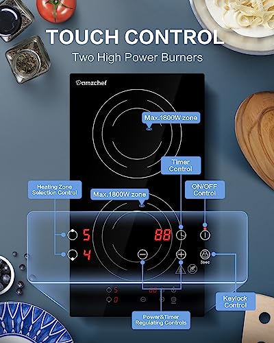 AMZCHEF Induction Cooktop 2 Burners Review: Top Dual Burner