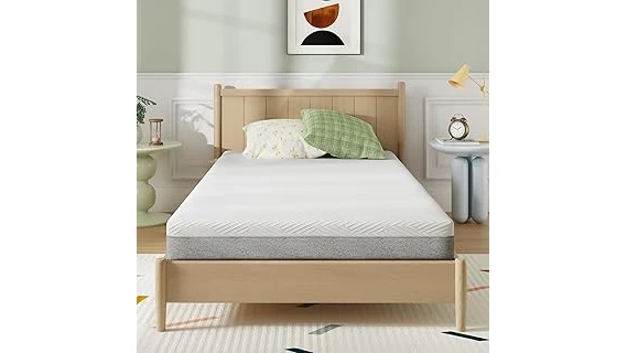 The image shows a comfortable bed with a mattress, highlighting choices for a budget-friendly sleep.