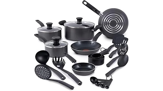 The image shows a selection of various high-quality cookware sets suitable for broiling.