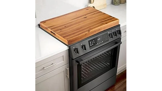 The image shows a sleek, modern wood cooktop stove, perfect for reviewing top models.