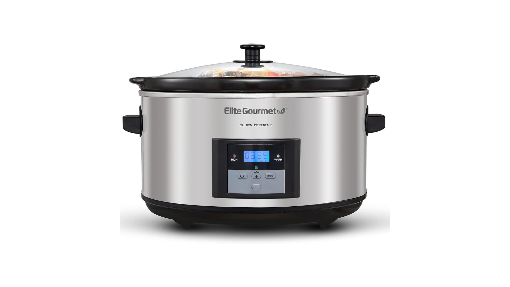 Elite Gourmet 8.5Qt Digital Programmable XL Jumbo Slow