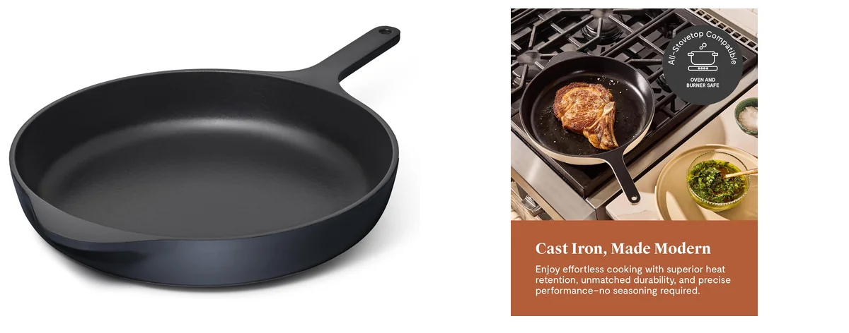 Caraway Cast Iron Skillet - 12” Enameled images
