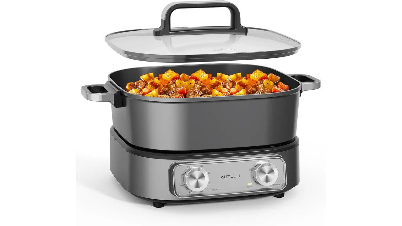 6-Quart Electric Skillet, Hot Pot | Non-Stick PFOA-Free