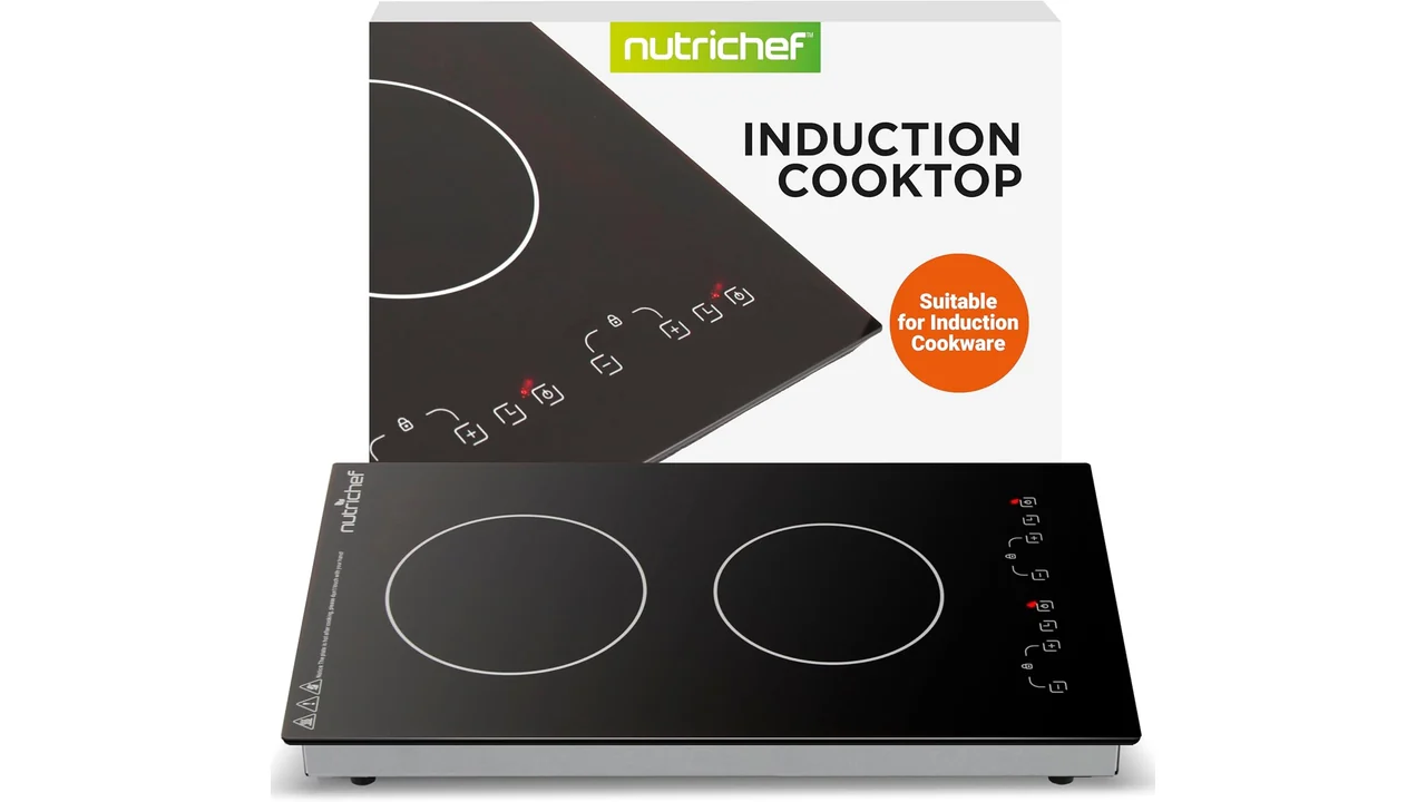NutriChef Induction Cooktop 2 Burner, Electric Stove