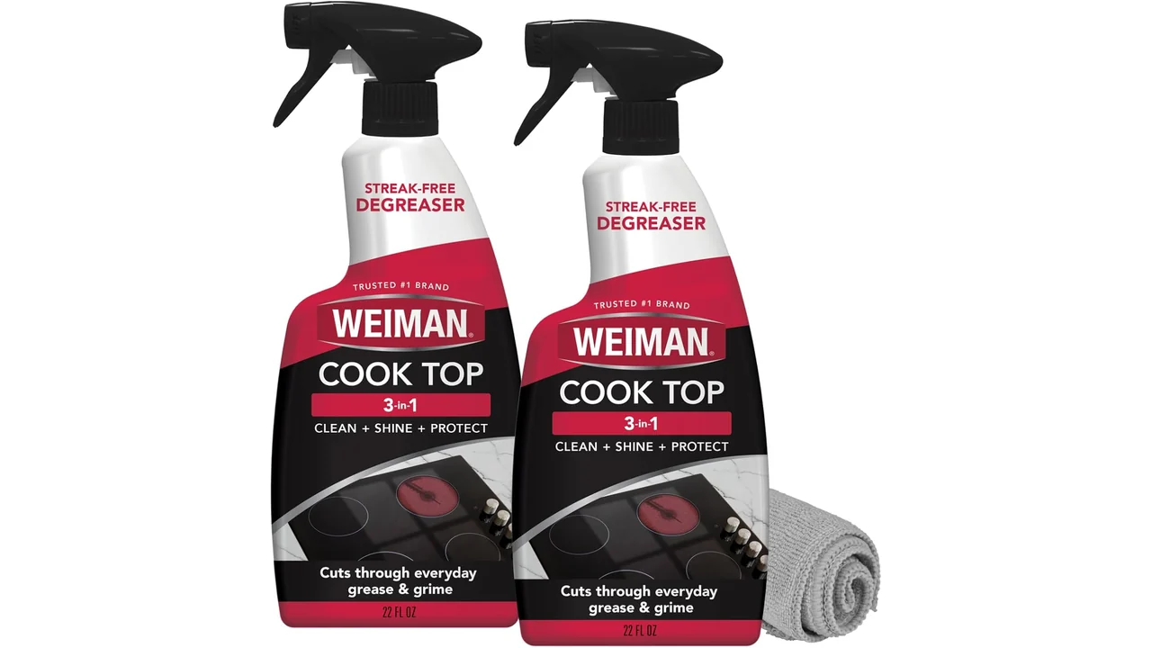 Weiman 2-Pack Cooktop Cleaning Spray & Microfiber Cloth
