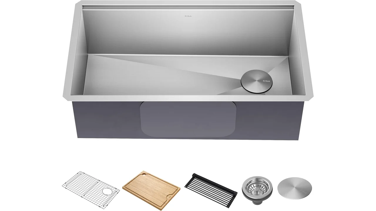 KRAUS Kore Undermount Workstation 16 Gauge Single Bowl