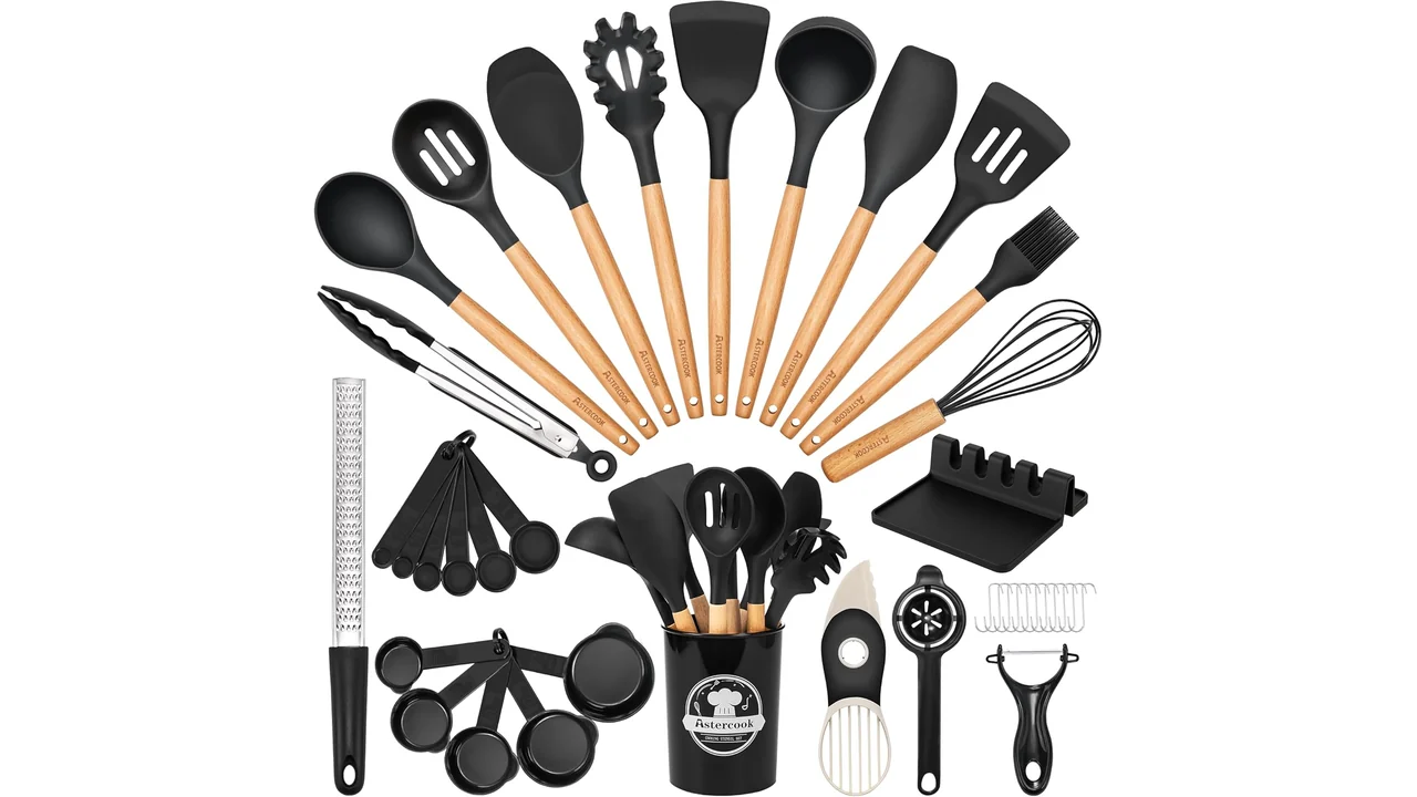 Astercook 39 PCS Kitchen Utensils Set, Silicone Cooking