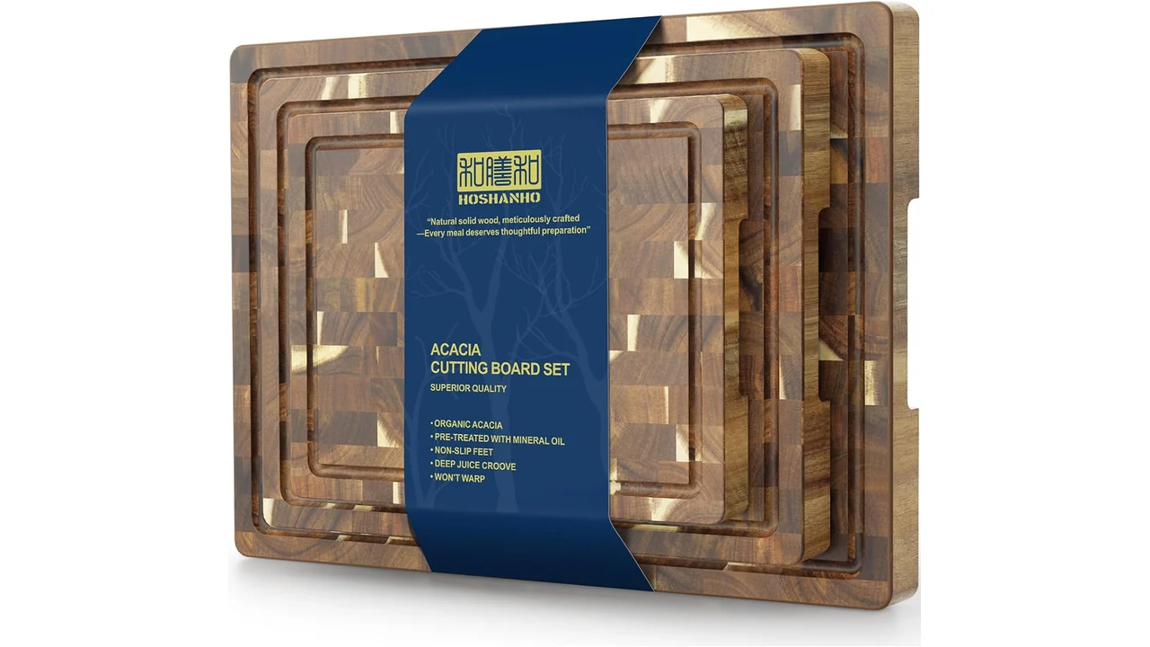 HOSHANHO 3 Packs Acacia Wood Cutting Board Set – Buyer’s